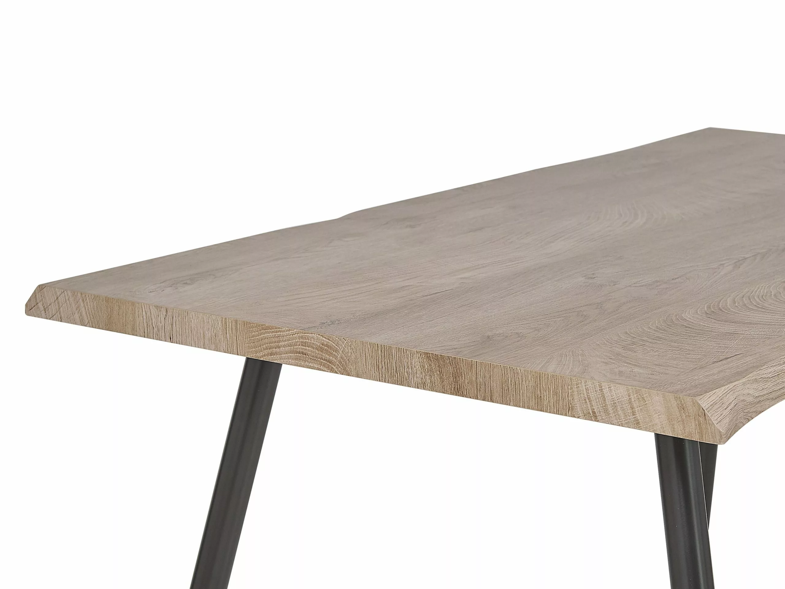 Beliani Eettafel Lichtbruin/zwart 120 X 80 Cm LUTON 6 Beliani Eettafel Lichtbruin/zwart 120 X 80 Cm LUTON - Afbeelding 4
