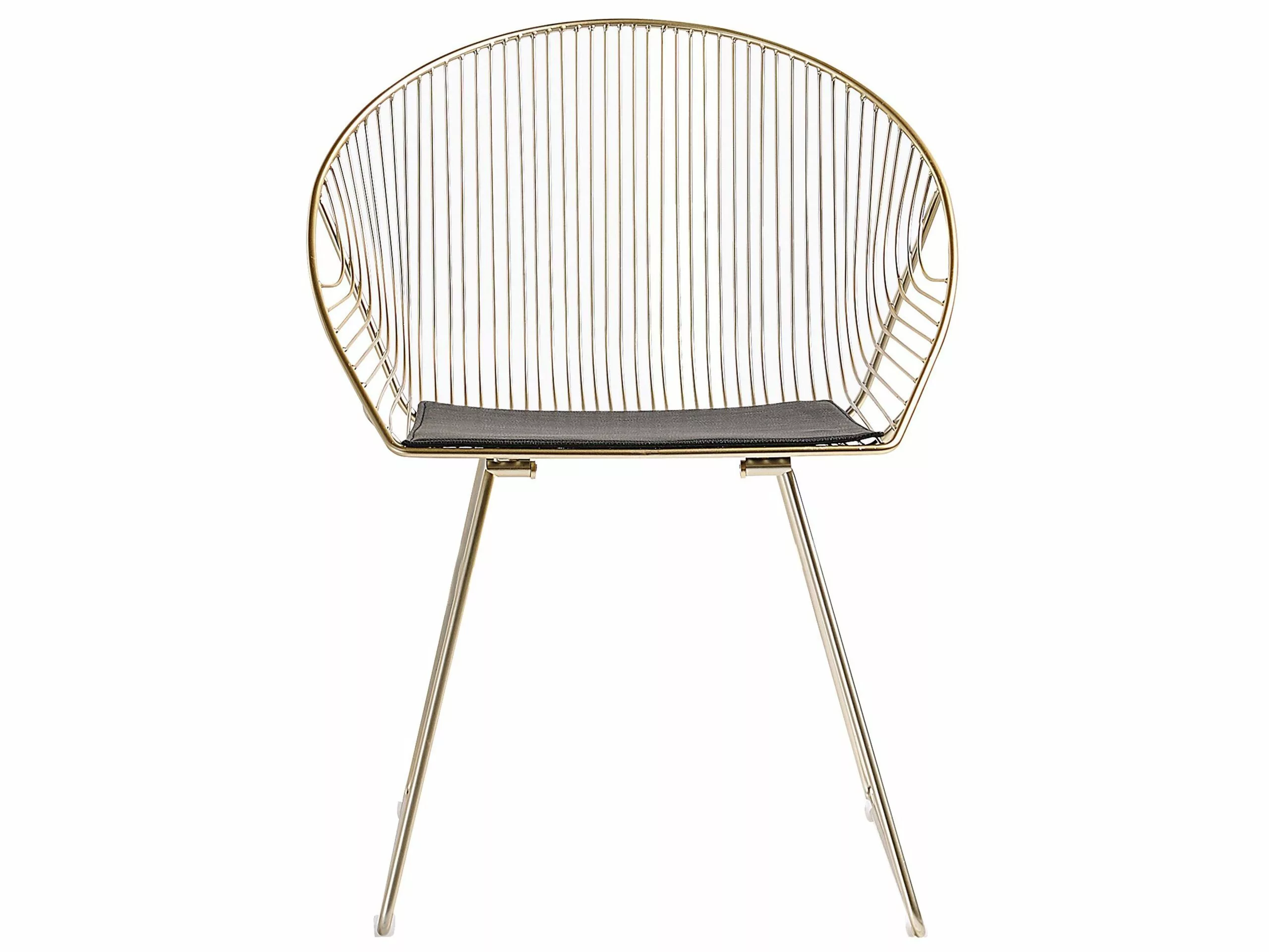 Beliani Eetkamerstoel Set Van 2 Metaal Goud AURORA - Afbeelding 4