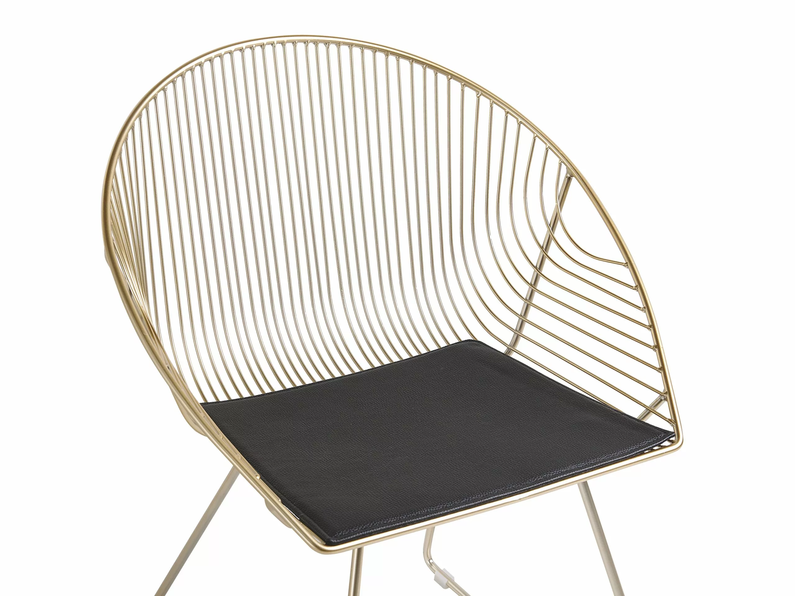 Beliani Eetkamerstoel Set Van 2 Metaal Goud AURORA - Afbeelding 6