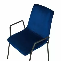 Beliani Eetkamerstoel Set Van 2 Stof Donkerblauw JEFFERSON -Exporteren Stoelen Winkel undef src sa picid 788551 type whitesh image scaled