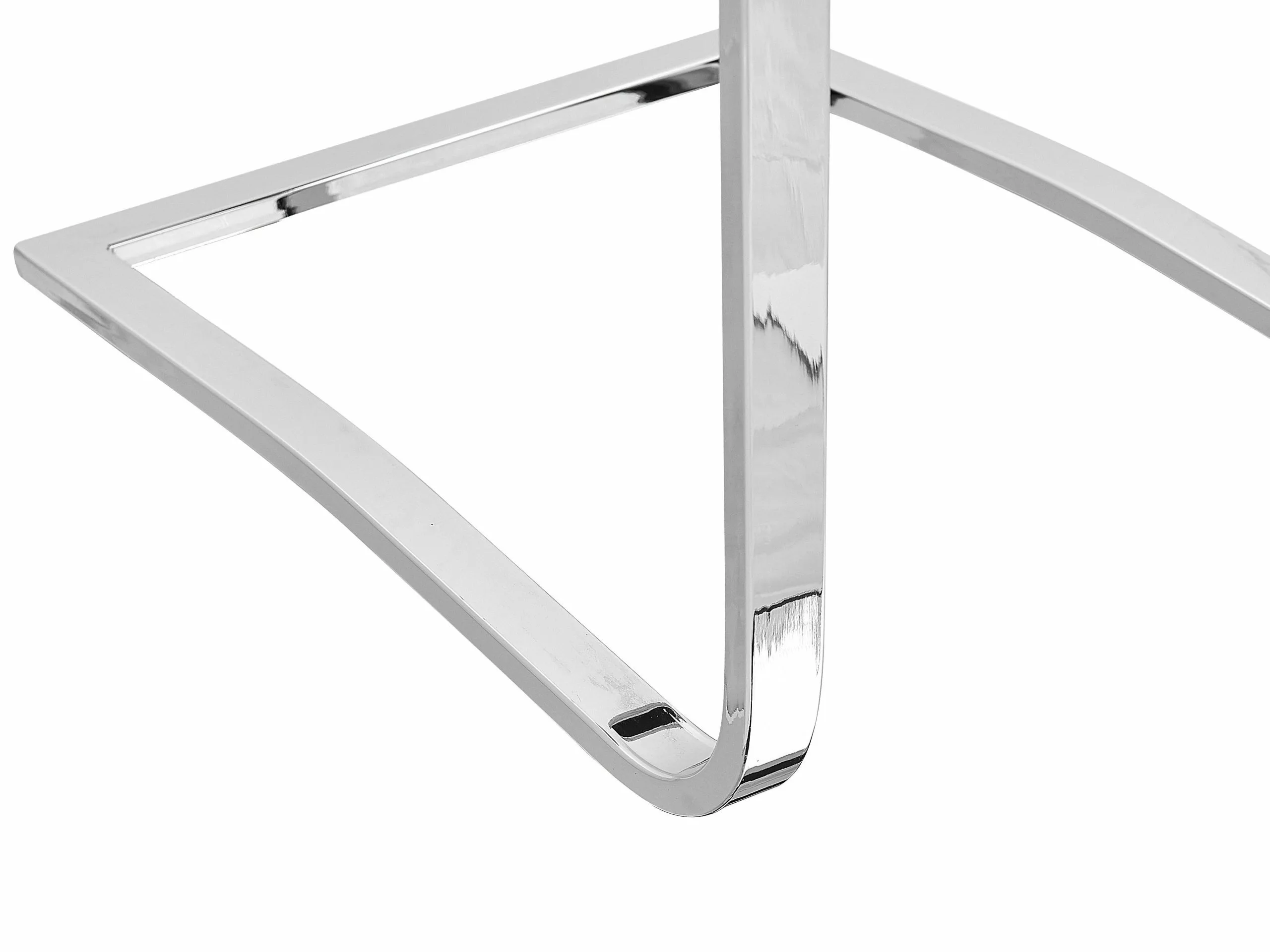 Beliani Eetkamerstoel Set Van 2 Kunstleer Grijs PICKNES - Afbeelding 7