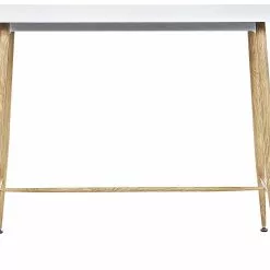 Beliani Eettafel Wit/lichtbruin 90 X 50 Cm CHAVES -Exporteren Stoelen Winkel undef src sa picid 790613 type whitesh image scaled