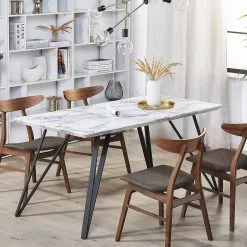 Beliani Eettafel Marmerlook Wit/zwart 150 X 80 Cm MOLDEN 10 Beliani Eettafel Marmerlook Wit/zwart 150 X 80 Cm MOLDEN -Exporteren Stoelen Winkel undef src sa picid 790641 type color image scaled