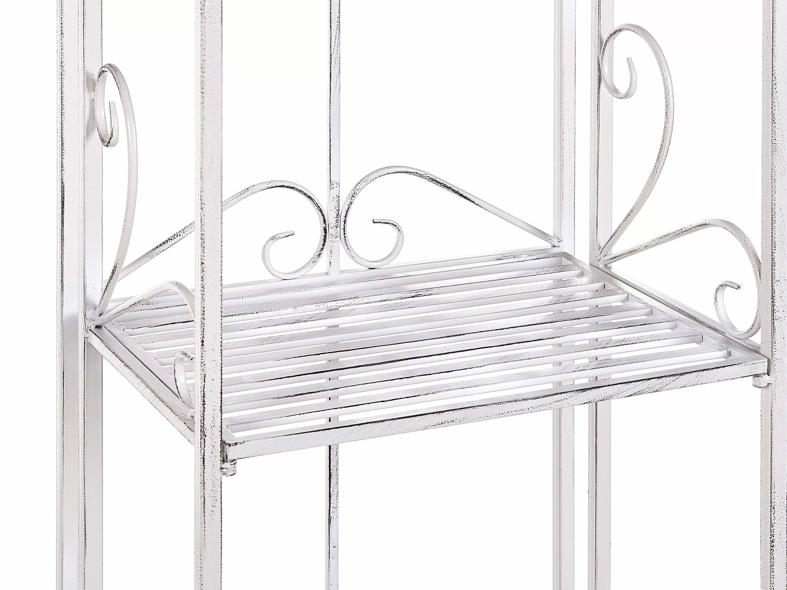 Beliani Tuinkast Metaal Wit VALDIVIA - Afbeelding 7