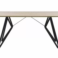 Beliani Eettafel Lichtbruin 160 X 90 Cm BUSCOT -Exporteren Stoelen Winkel undef src sa picid 790969 type whitesh image scaled
