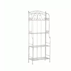 Beliani Tuinkast Inklapbaar Metaal Wit PADUA -Exporteren Stoelen Winkel undef src sa picid 791340 type whitesh image