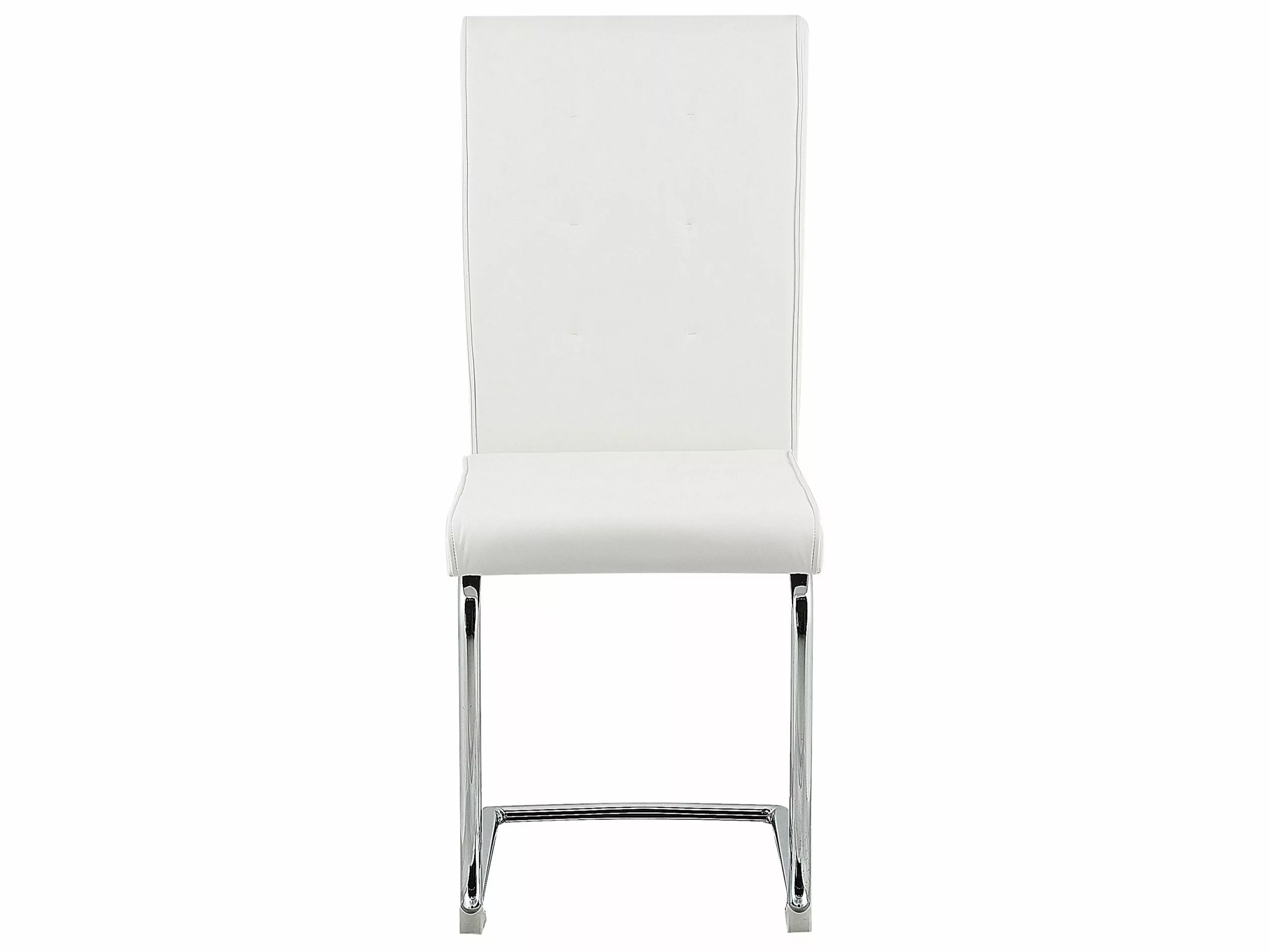 Beliani Eetkamerstoel Set Van 2 Kunstleer Wit ROVARD - Afbeelding 3