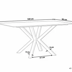 Beliani Eettafel Glas Marmerlook/zilver 160 X 90 Cm SABROSA -Exporteren Stoelen Winkel undef src sa picid 792903 type whitesh image scaled