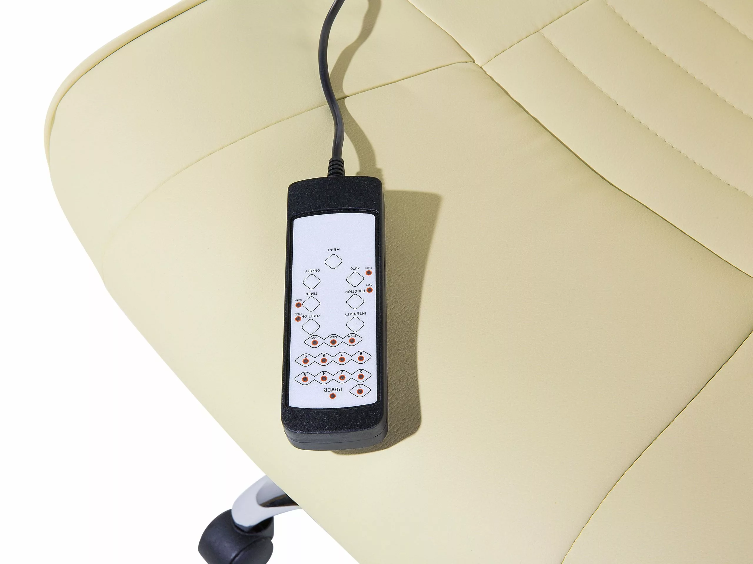 Beliani Bureaustoel Met Massagefunctie Kunstleer Beige COMFORT II 11 Beliani Bureaustoel Met Massagefunctie Kunstleer Beige COMFORT II - Afbeelding 9