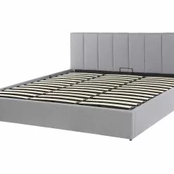 Beliani Bed Stof Lichtgrijs Met Opbergruimte In Diverse Formaten DREUX -Exporteren Stoelen Winkel undef src sa picid 793240 type whitesh image scaled