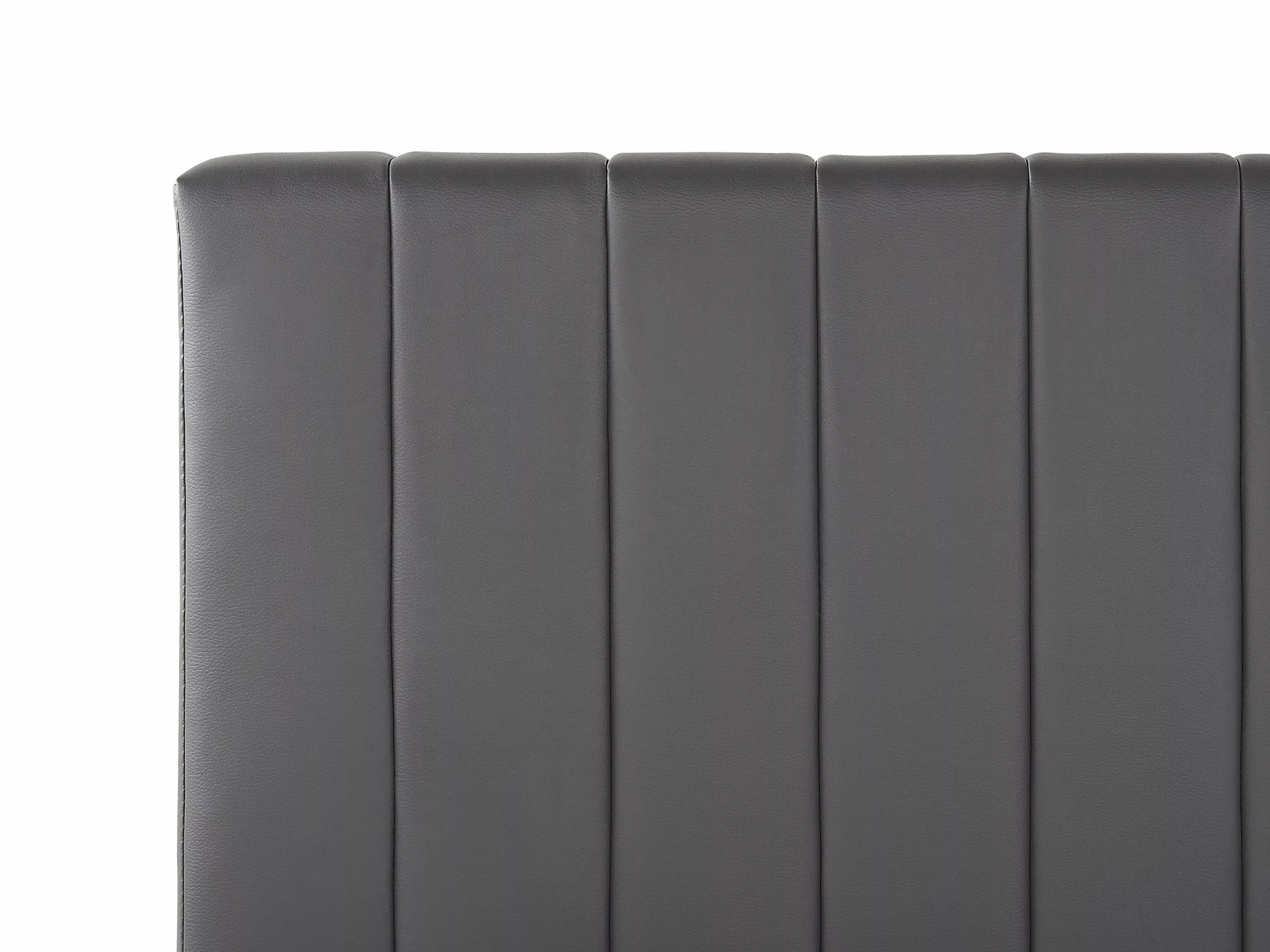 Beliani Bed Kunstleer Grijs In Diverse Formaten POITIERS - Afbeelding 7