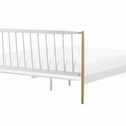 Beliani Bed Metaal Wit/lichtbruin In Diverse Formaten MAURS -Exporteren Stoelen Winkel undef src sa picid 794551 type whitesh image scaled