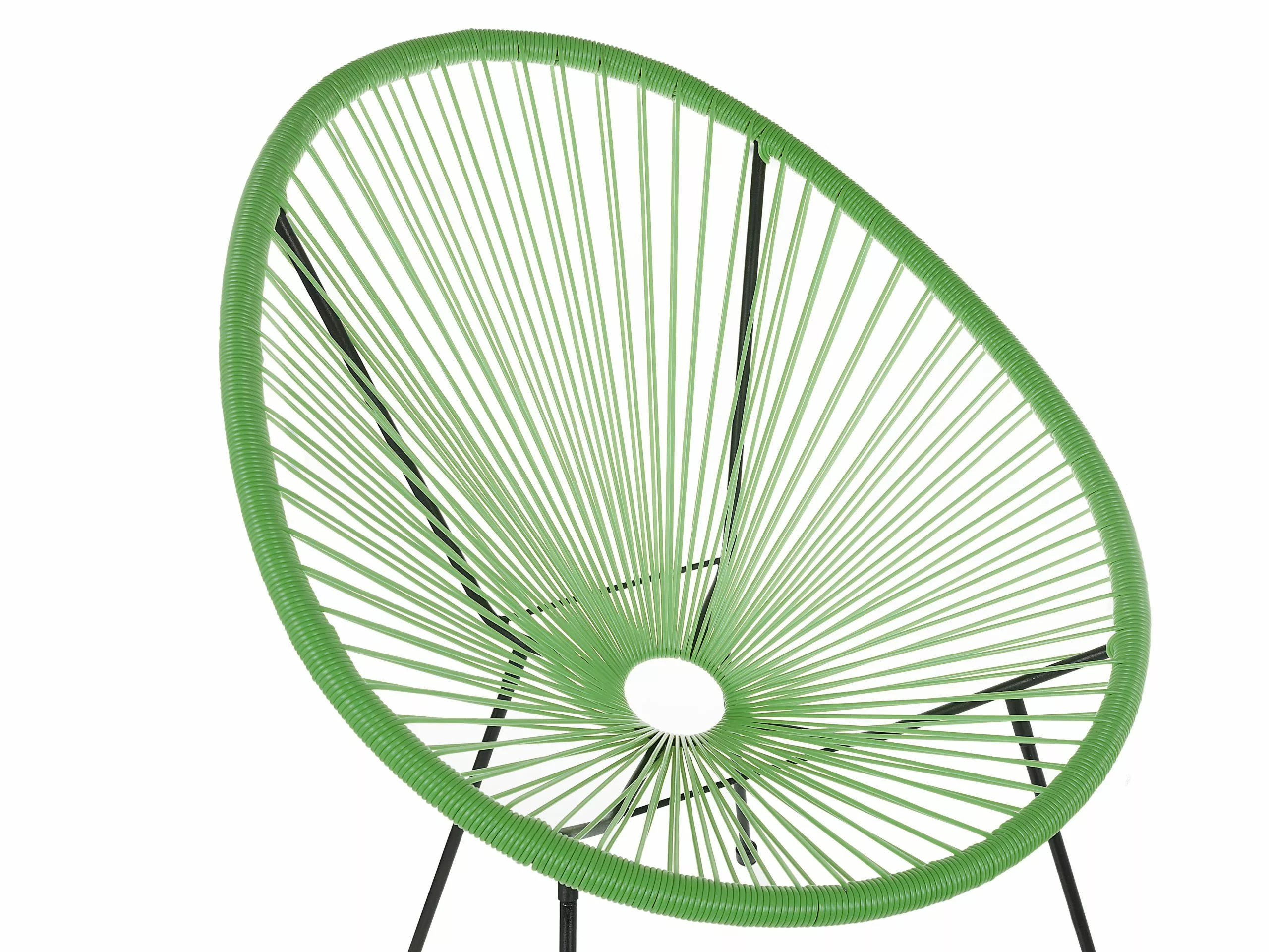 Beliani Stoel Set Van 2 Rotan Groen ACAPULCO II - Afbeelding 7