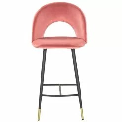 Beliani Barkruk Set Van 2 Fluweel Roze FALTON -Exporteren Stoelen Winkel undef src sa picid 795835 type whitesh image scaled