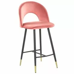 Beliani Barkruk Set Van 2 Fluweel Roze FALTON -Exporteren Stoelen Winkel undef src sa picid 795837 type whitesh image scaled