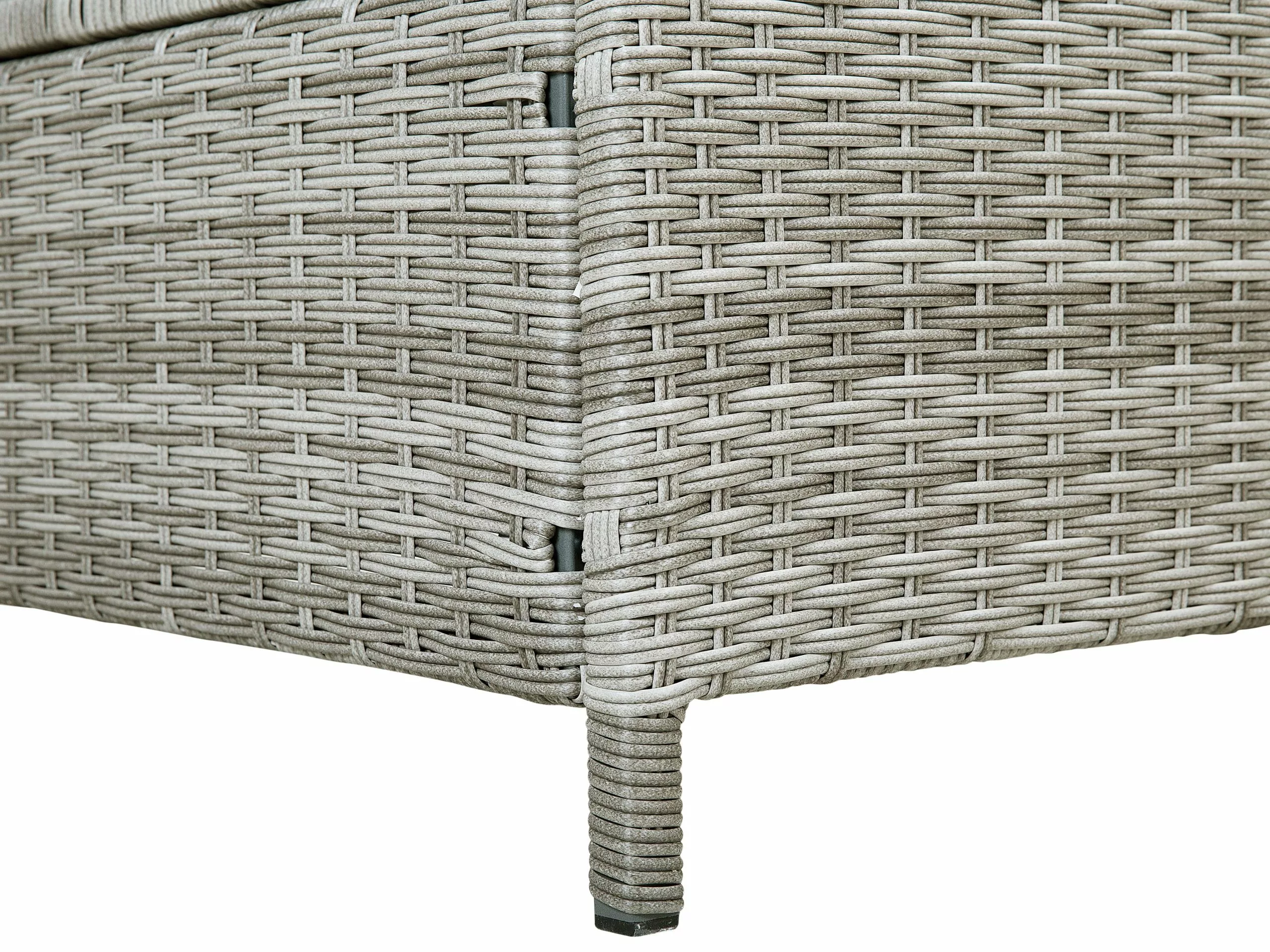 Beliani Ligstoel Rotan Grijs TURIN II 12 Beliani Ligstoel Rotan Grijs TURIN II - Afbeelding 10