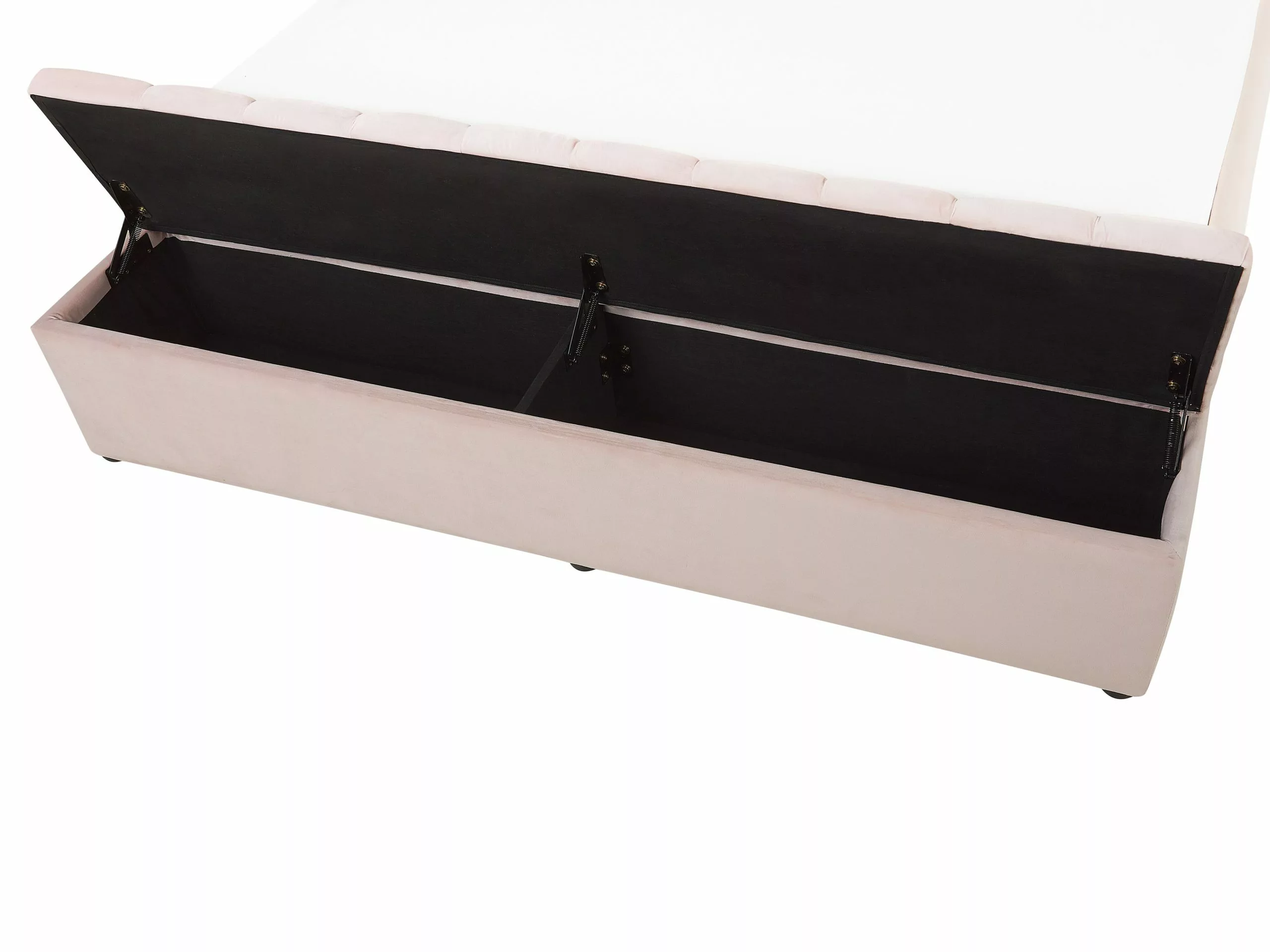 Beliani Bed Met Opbergruimte Fluweel Pastelroze In Diverse Formaten NOYERS - Afbeelding 9