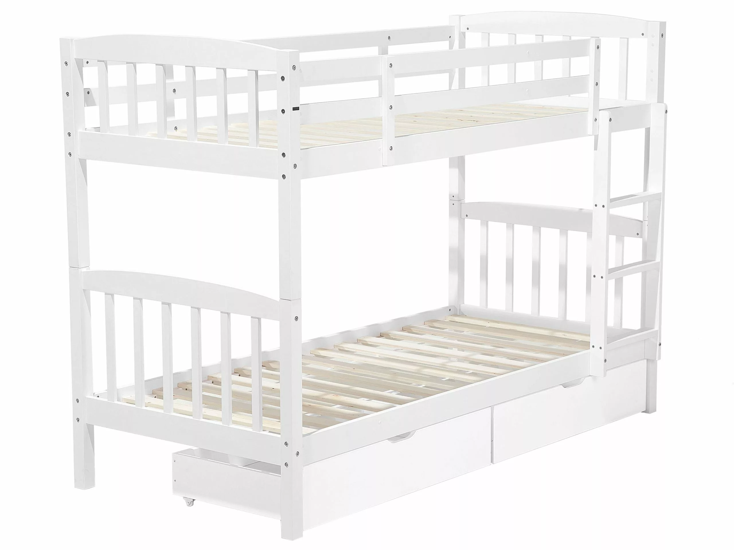 Beliani Stapelbed Met Opbergruimte Hout Wit 90 X 200 Cm REVIN - Afbeelding 7