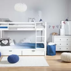 Beliani Stapelbed Met Opbergruimte Hout Wit 90 X 200 Cm RADON -Exporteren Stoelen Winkel undef src sa picid 797228 type color image scaled