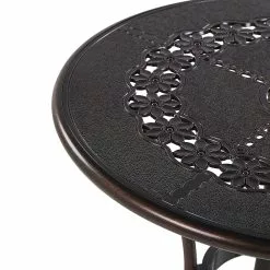 Beliani Tuintafel Aluminium Bruin ⌀ 65 Cm BOVINO -Exporteren Stoelen Winkel undef src sa picid 797610 type whitesh image scaled