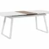 Beliani Eettafel Uitschuifbaar Wit/donkerbruin 160 / 200 X 90 Cm KALUNA -Exporteren Stoelen Winkel undef src sa picid 798353 type whitesh image