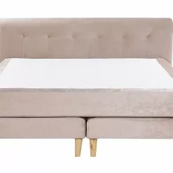 Beliani Boxspring Fluweel Grijs In Diverse Formaten Beige MARQUISE -Exporteren Stoelen Winkel undef src sa picid 798436 type whitesh image scaled