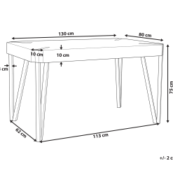 Beliani Eettafel Taupe 130 X 80 Cm CAMBELL -Exporteren Stoelen Winkel undef src sa picid 798610 type whitesh image