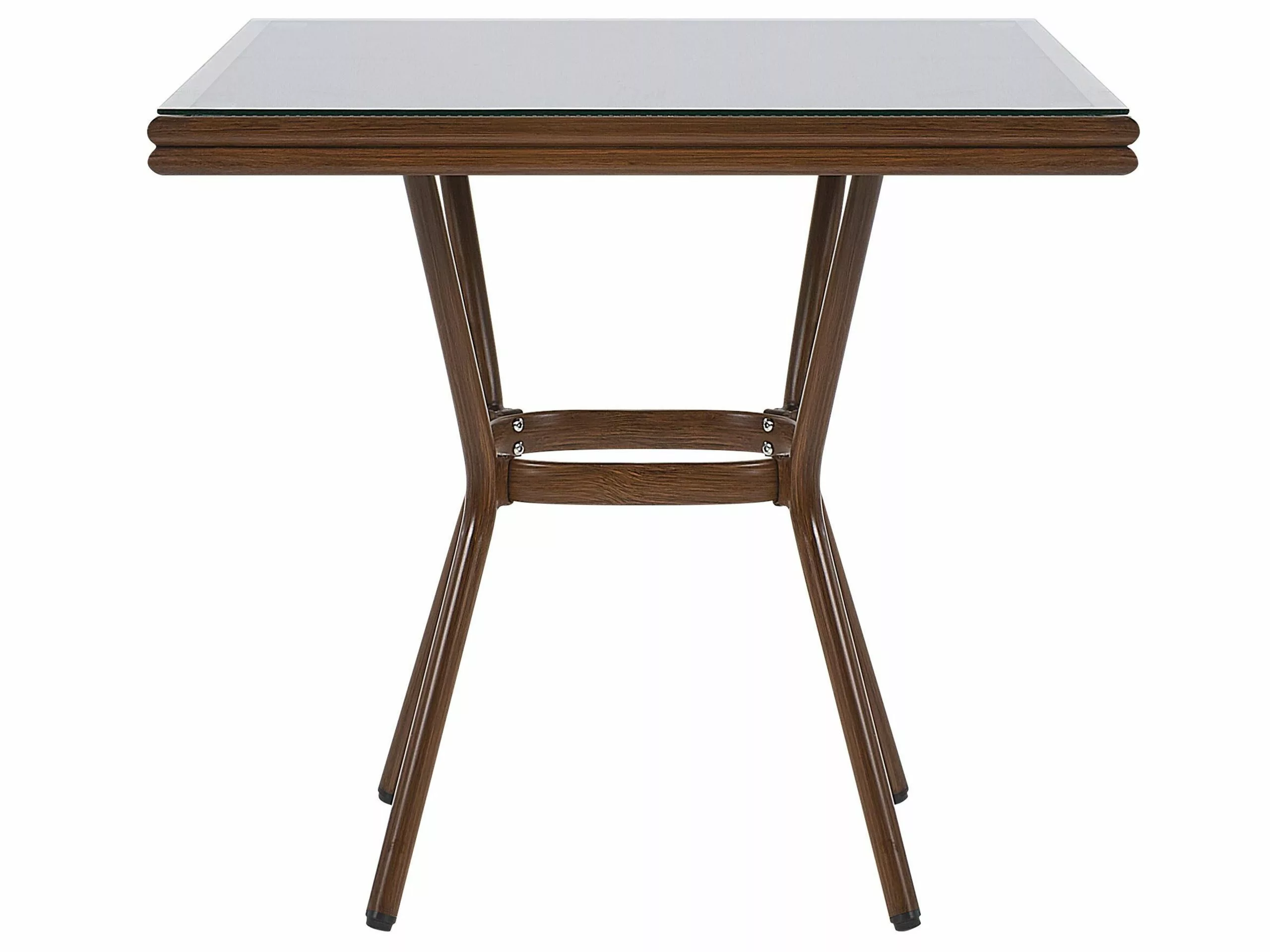 Beliani Tuinset 4-zits Aluminium Zwart/donkerbruin CASPRI - Afbeelding 9