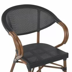 Beliani Tuinset 4-zits Aluminium Zwart/donkerbruin CASPRI -Exporteren Stoelen Winkel undef src sa picid 799109 type whitesh image scaled