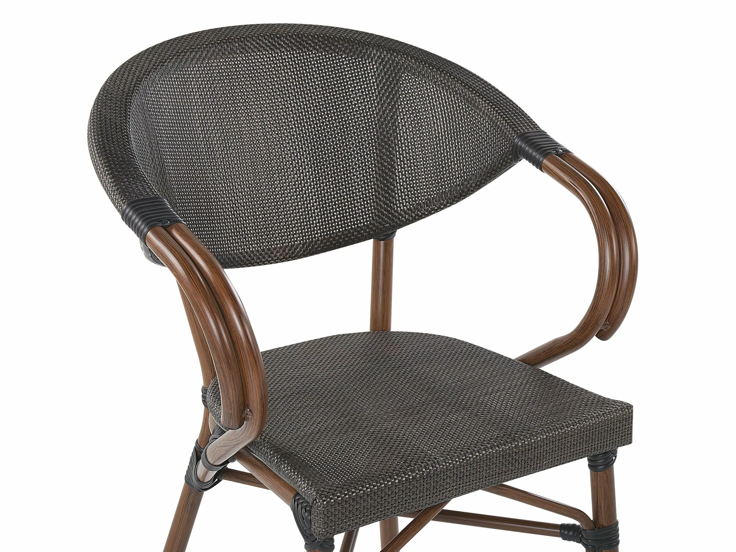 Beliani Tuinset 4-zits Aluminium Grijs/donkerbruin CASPRI - Afbeelding 6