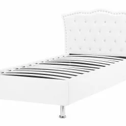 Beliani Bed Met Opbergruimte Kunstleer Wit 90 X 200 Cm METZ -Exporteren Stoelen Winkel undef src sa picid 799459 type whitesh image scaled