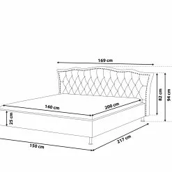 Beliani Bed Stof Grijs In Diverse Formaten METZ -Exporteren Stoelen Winkel undef src sa picid 799765 type whitesh image scaled