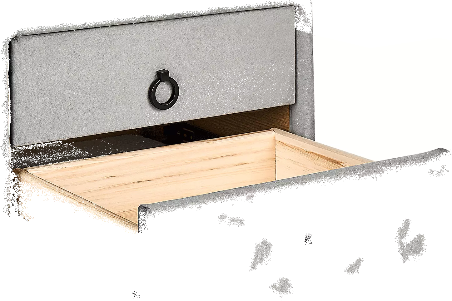 Beliani Slaapkamerset Fluweel Lichtgrijs In Diverse Formaten SEZANNE - Afbeelding 5