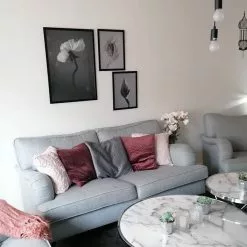 Beliani Bijzettafel Marmerlook Wit/zilver MERIDIAN II -Exporteren Stoelen Winkel undef src sa picid 800277 type whitesh image