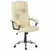 Beliani Bureaustoel Met Massagefunctie Kunstleer Beige COMFORT II