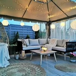 Beliani Loungeset 5-zits Acaciahout Taupe ALCAMO -Exporteren Stoelen Winkel undef src sa picid 801879 type whitesh image scaled