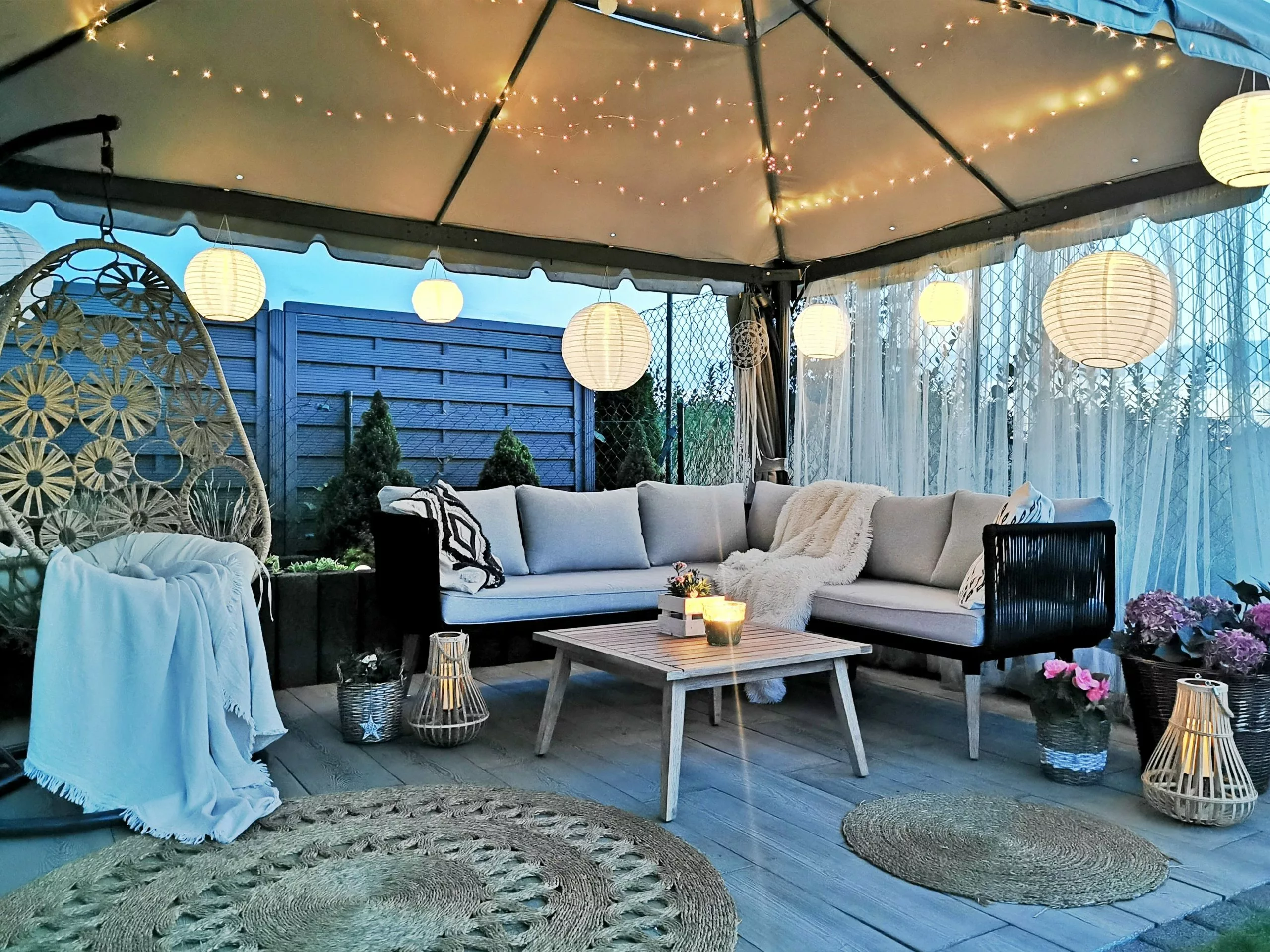 Beliani Loungeset 5-zits Acaciahout Taupe ALCAMO - Afbeelding 9