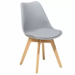 Beliani Eetkamerstoel Set Van 2 Kusntstof Grijs DAKOTA II -Exporteren Stoelen Winkel undef src sa picid 801996 type whitesh image scaled