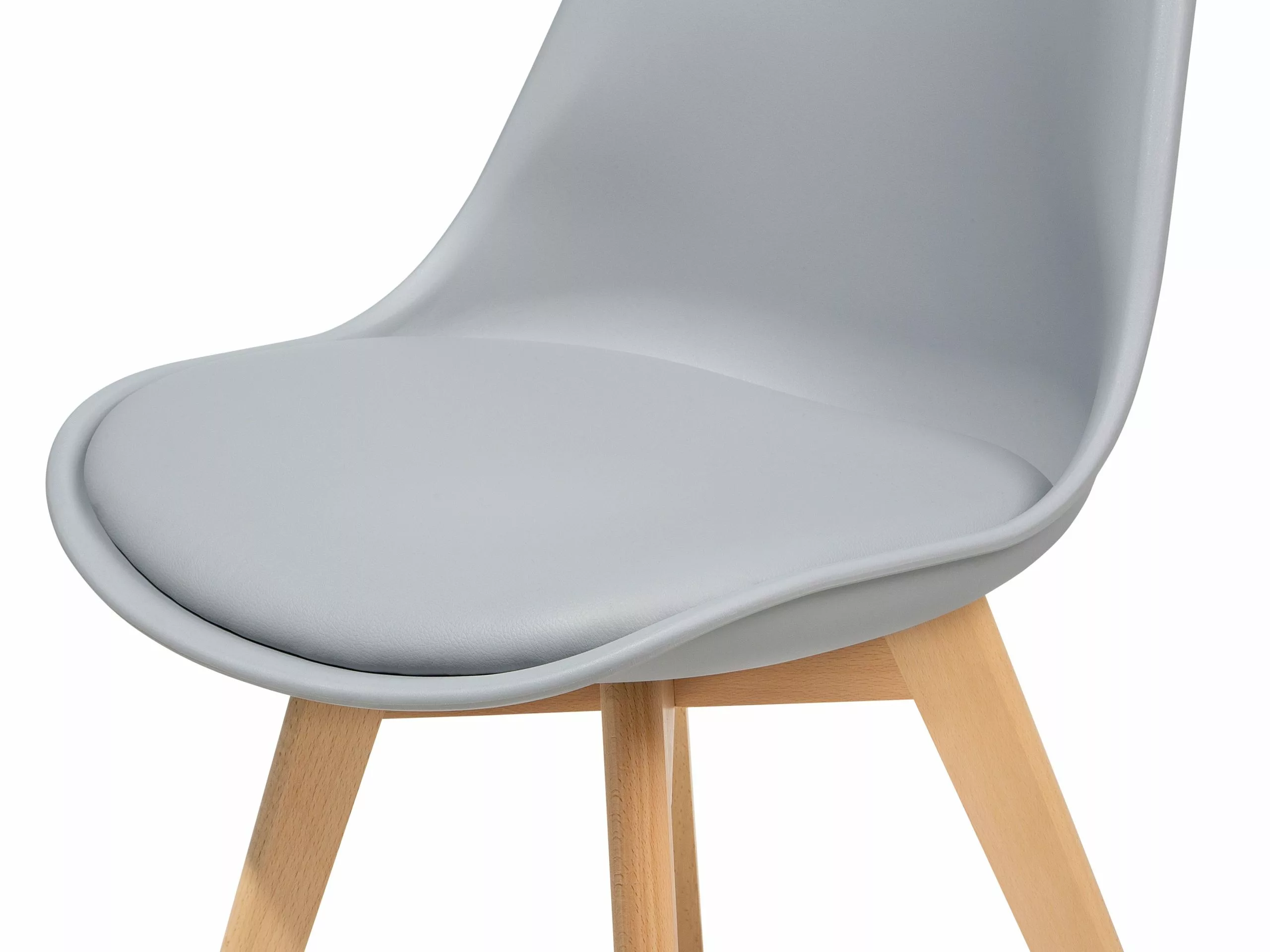 Beliani Eetkamerstoel Set Van 2 Kusntstof Grijs DAKOTA II - Afbeelding 9