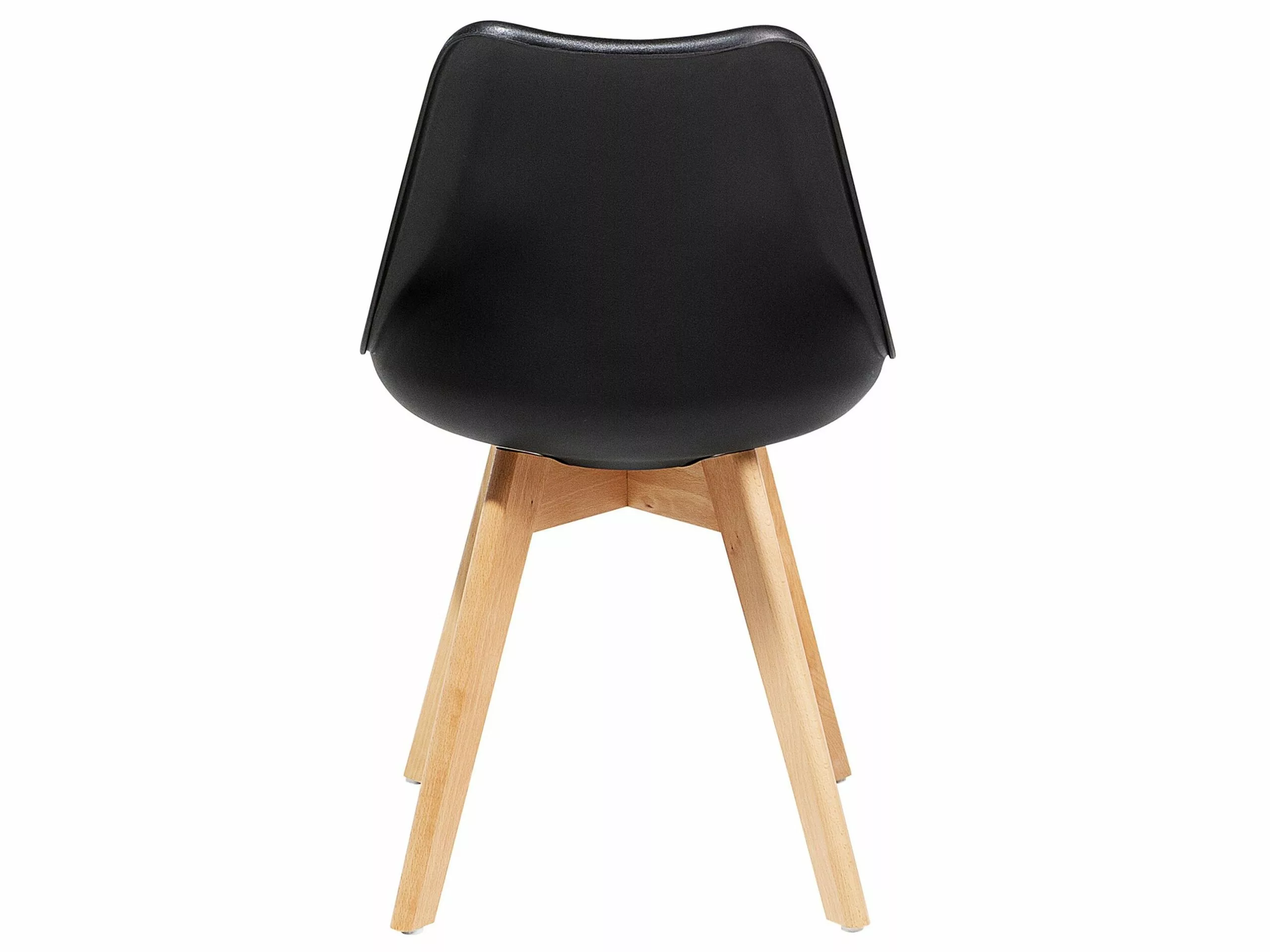 Beliani Eetkamerstoel Set Van 2 Kunststof Zwart DAKOTA II - Afbeelding 9