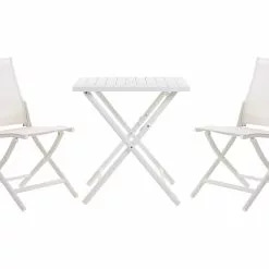 Beliani Balkonset Aluminium Wit CAORLE