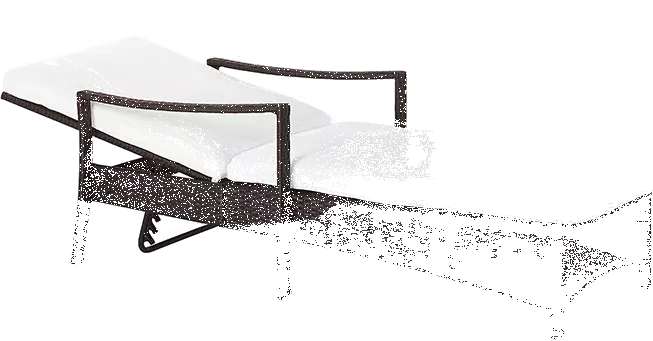 Beliani Ligstoel Rotan Donkerbruin VASTO - Afbeelding 6