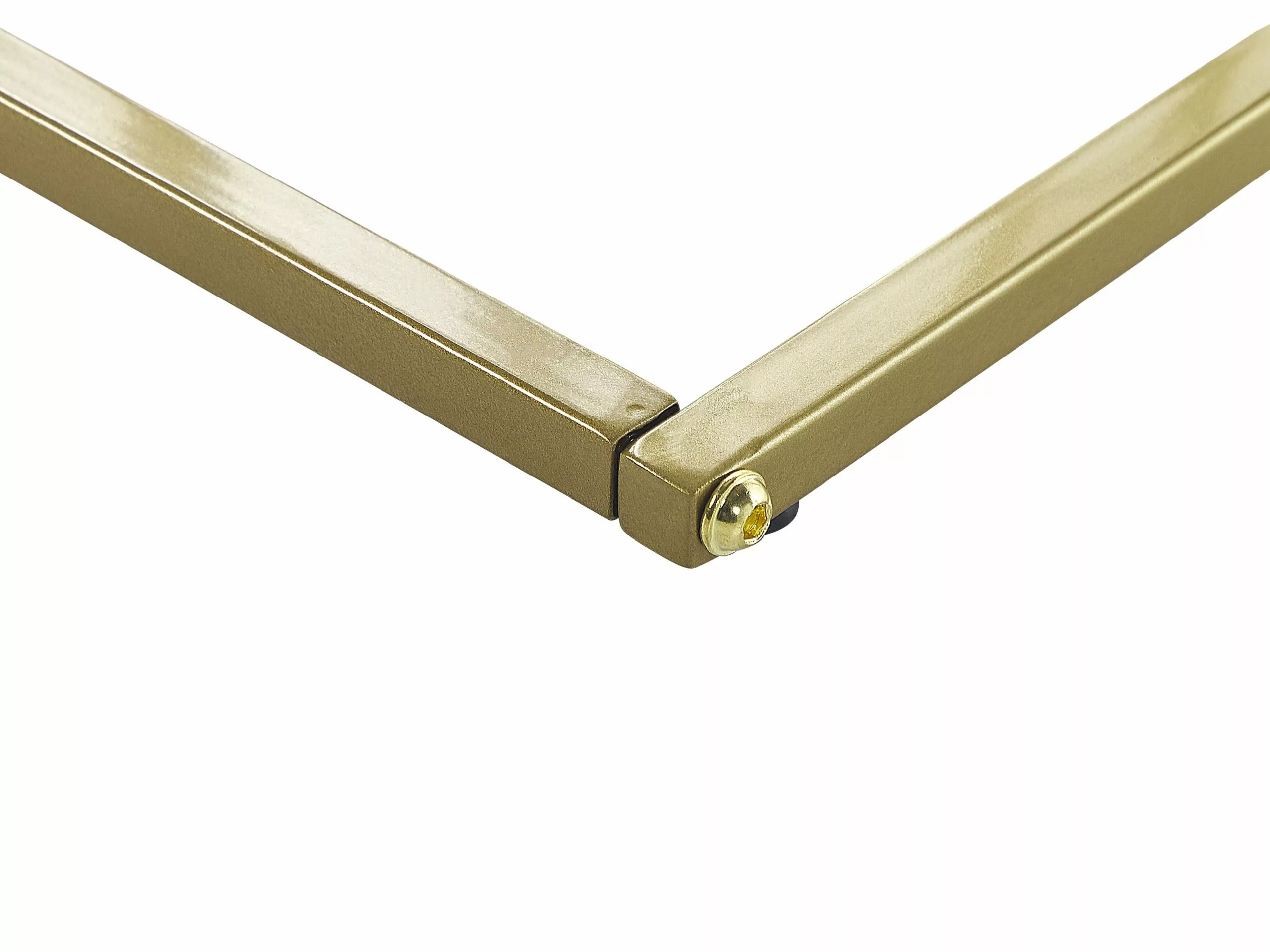 Beliani Bijzettafel Marmerlook/goud PANDALE - Afbeelding 7