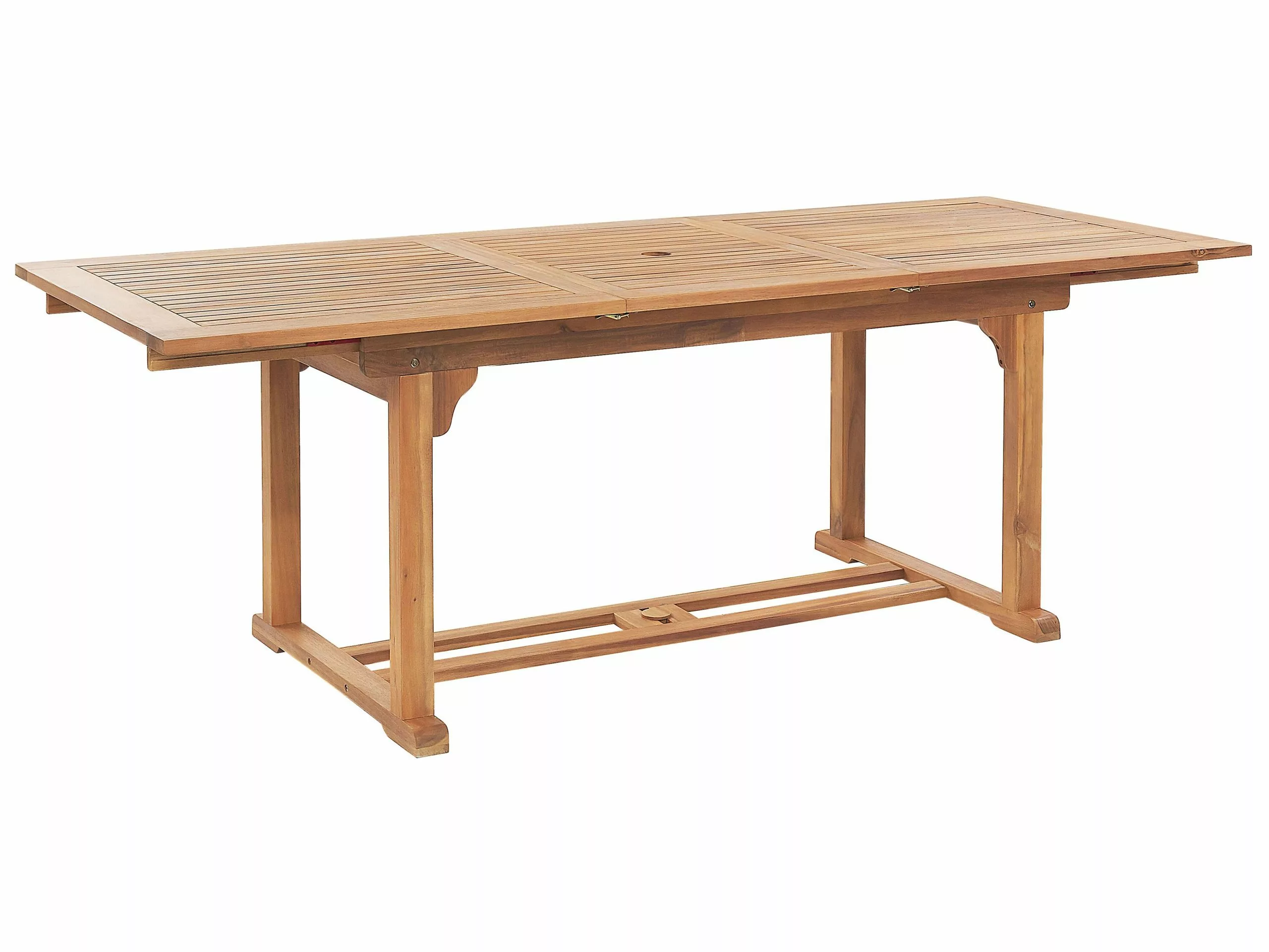 Beliani Tuintafel Uitschuifbaar Acaciahout 160 / 220 X 90 Cm JAVA