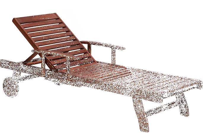 Beliani Ligstoel Acaciahout Lichtblauw TOSCANA - Afbeelding 3