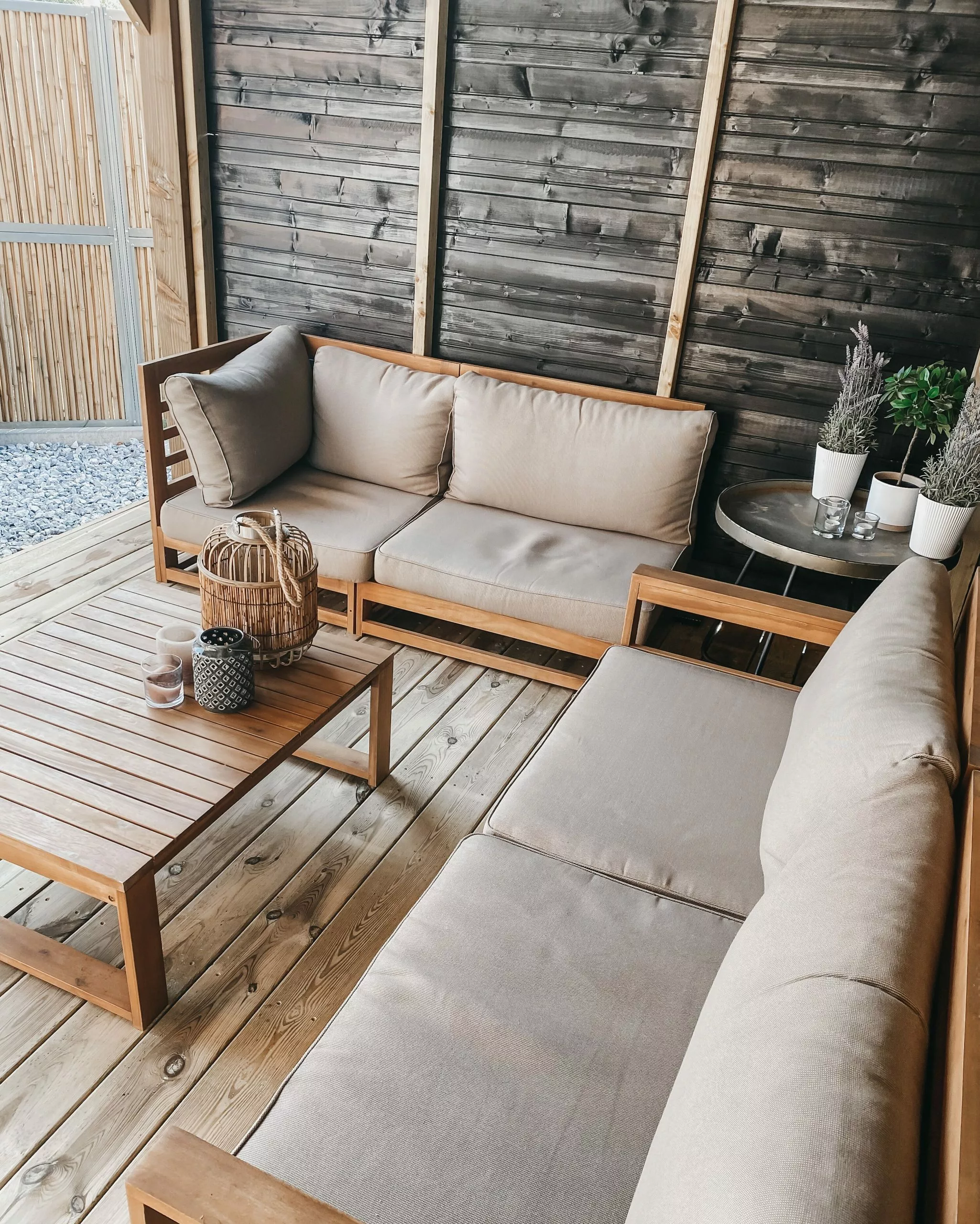 Beliani Loungeset 5-zits Acaciahout Bruin TIMOR - Afbeelding 8