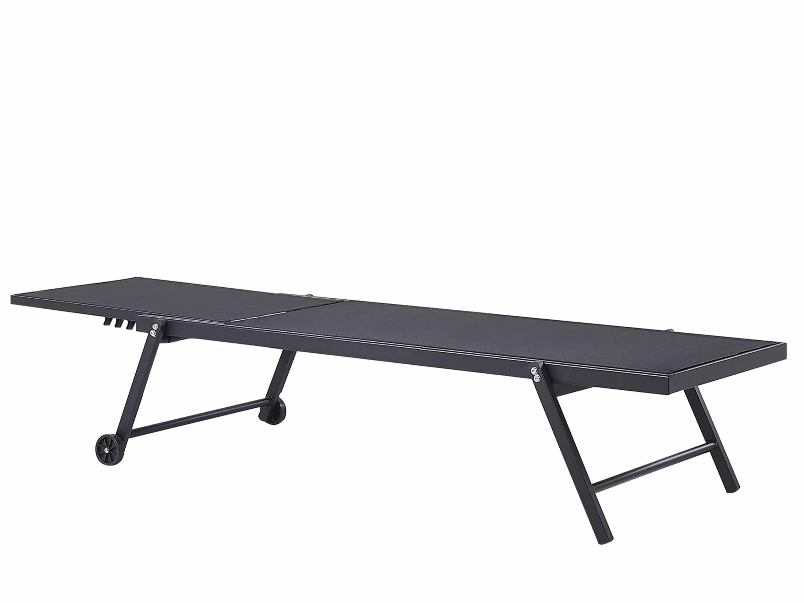 Beliani Ligstoel Aluminium Zwart PORTOFINO - Afbeelding 7