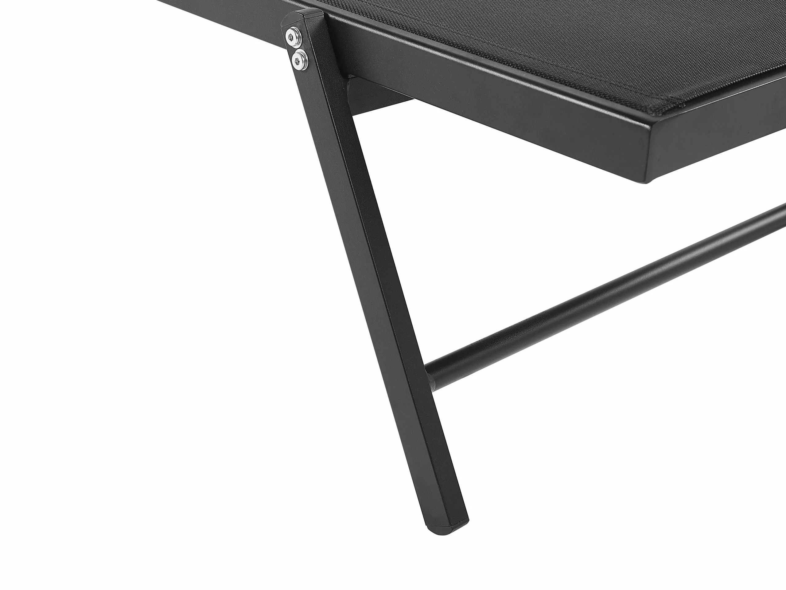 Beliani Ligstoel Aluminium Zwart PORTOFINO - Afbeelding 10