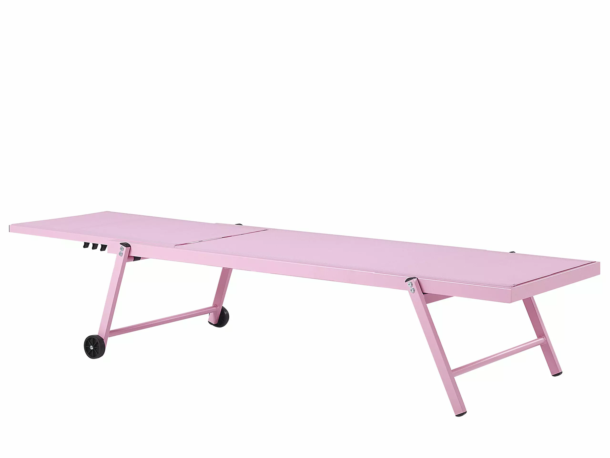 Beliani Ligstoel Aluminium Roze PORTOFINO - Afbeelding 6