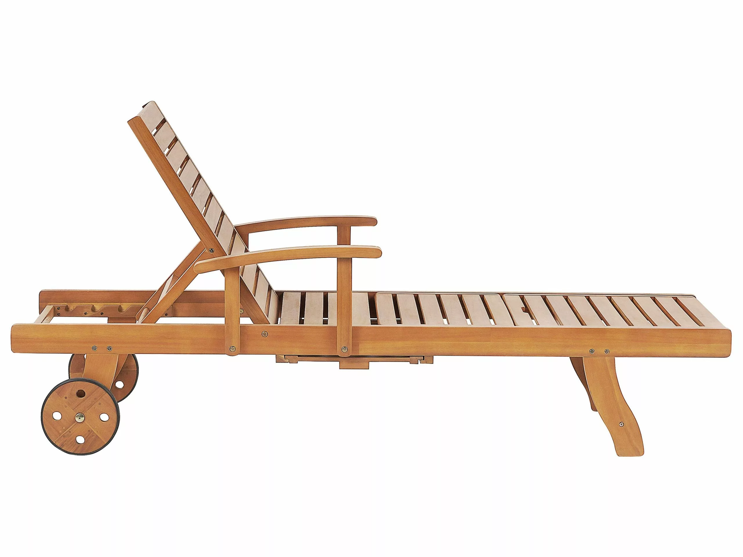 Beliani Ligstoel Acaciahout Grafietgrijs JAVA - Afbeelding 10